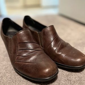 Clarks Low Heel Slip Ons